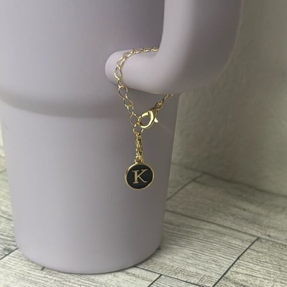 Initial Hanging Charm For Tumbler Cup Handles NEW - Picture 1 of 5